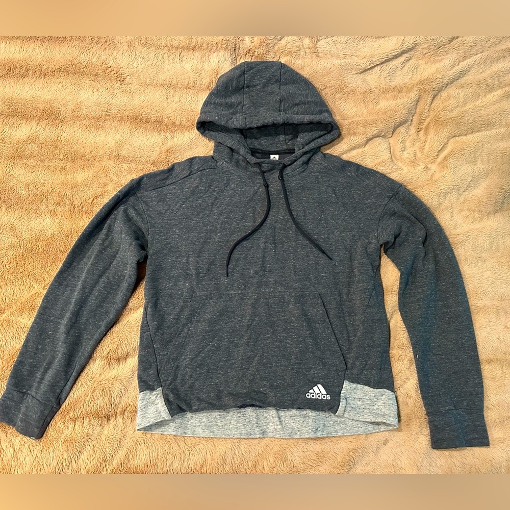 Adidas sweatshirt hoodie with pocket pouch